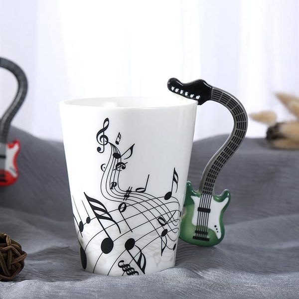 

mugs ceramic electric instrument milk coffee cup note water mug music