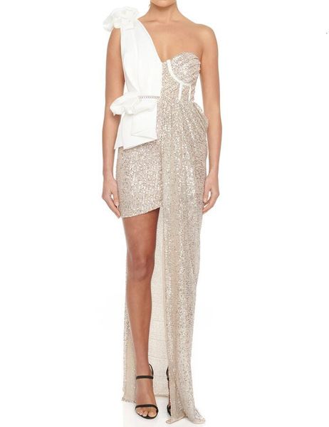 

dresses winter one shoulder mesh glitter sparkly maxi long women fashion evening party high street vestido, Black;gray
