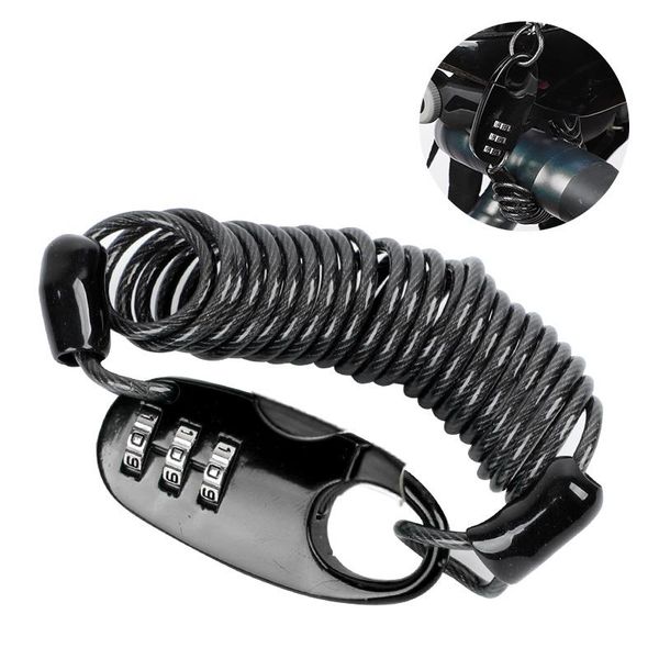 

bike locks west biking bicycle lock anti-theft mini helmet motorcycle cycling scooter 3 digit combination password safety cable