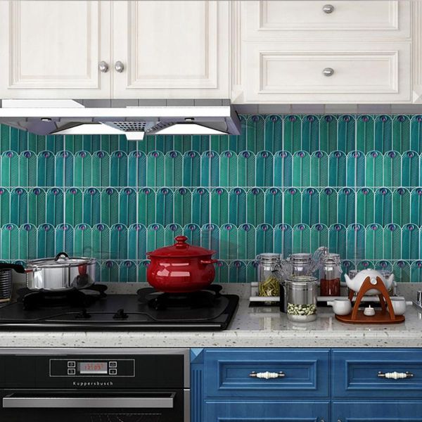 

wall stickers 1set 10pc self adhesive tile 3d sticker kitchen bathroom decoration wallpaper for walls in rolls