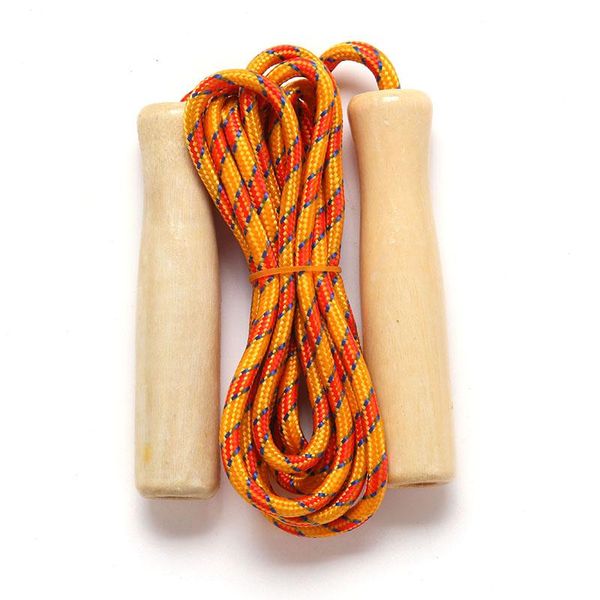 

jump ropes skipping rope wooden handle 2.5m for students fitness training sport game ha