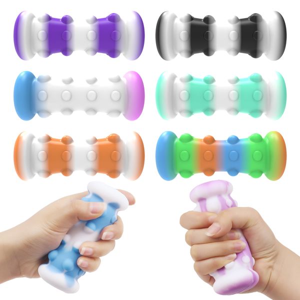 3D Fidget Toys Push Bubble stick Grip fuerza Juguete sensorial para autismo Necesidades especiales Adhd Squishy Stress Reliever Kid Funny Anti-Stress