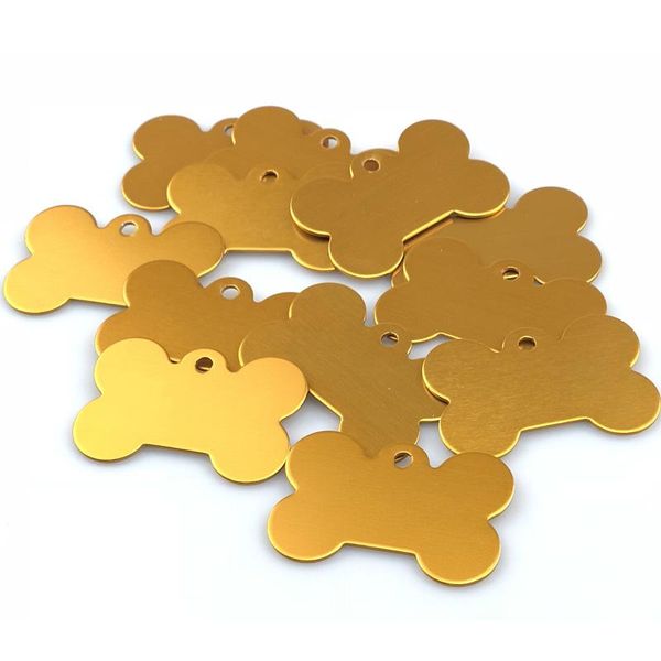 

dog tag,id card 100pcs anodized colors bone shaped pet id tag pendant