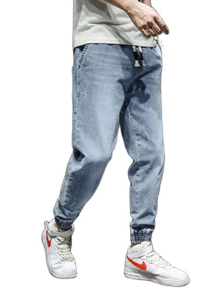 

men's jeans 2021 trend loose light casual tooling corset harlan, Blue