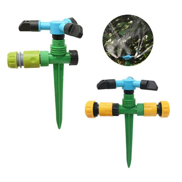 

garden sprinklers with support automatic watering grass lawn 360 degree rotating water sprinkler 3 arms nozzles irrigatio equipments