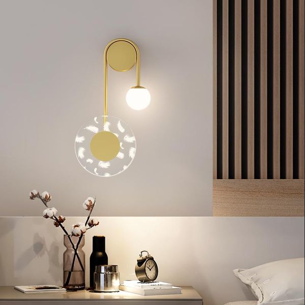 

wall lamps 2 pcs lamp modern led for home entrance bedroom luster drop indoor lighting lights bedside moon star shape de