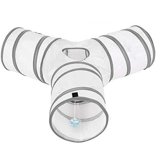 

shape cats tunnel cat pet 3 way crinkle collapsible tube toy training toys supplies