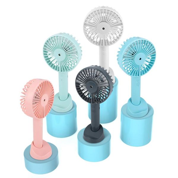 

electric fans mini portable mist spray desk fan usb rechargeable air conditioner cooling humidifier cooloer