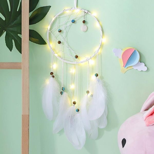 

decorative objects & figurines style dreamcatcher moon handmade wind chimes wall ornament girls room decoration feather dream catcher