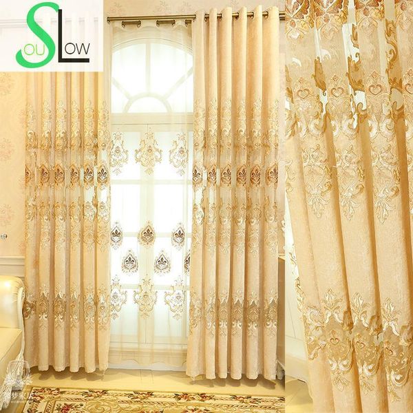 

curtain & drapes slow soul beige modern european chenille luxury curtains embroidered europe for living room kitchen bedroom and tulle