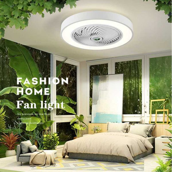 

ceiling fans modern minimalist bedroom fan lamp dining room living led invisible chandelier integrated