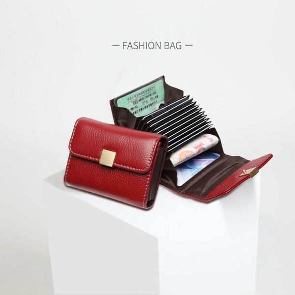 

card holders wallet leather women's purse carteira masculina, Brown;gray