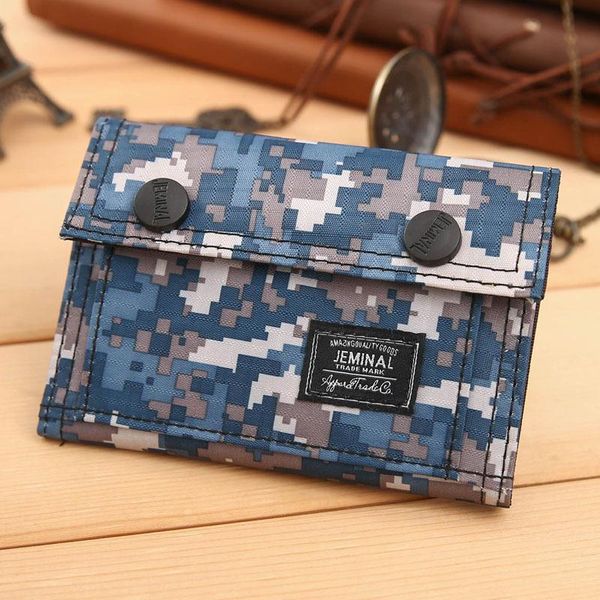 

camouflage oxford casual men's wallets middle school students sports wallet and purse credit bank id card case holder male, Red;black
