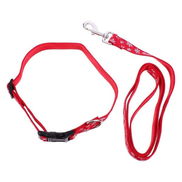 

outdoor gadgets 1 set pet lovely collar and leash xmas adjustable with