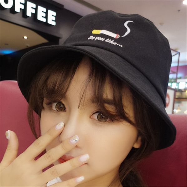 

new cartoon print basin hat female fisherman's hat