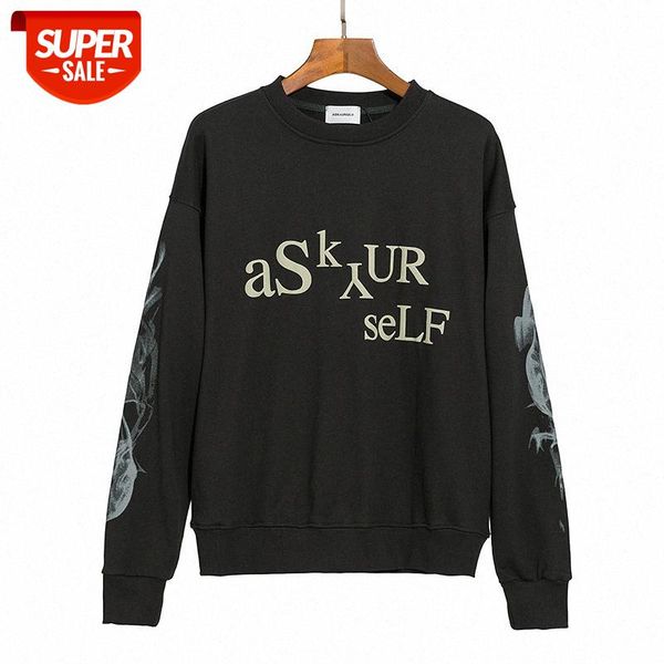 

lost paradise on the street limited sunset sweater smoke fog wind hip hop terry men and women #3r1q, Black