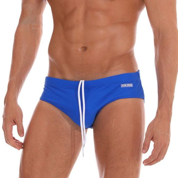 

men's swimwear solid color embarrass-proof fashion spa shorts low waist race swimming wholesale