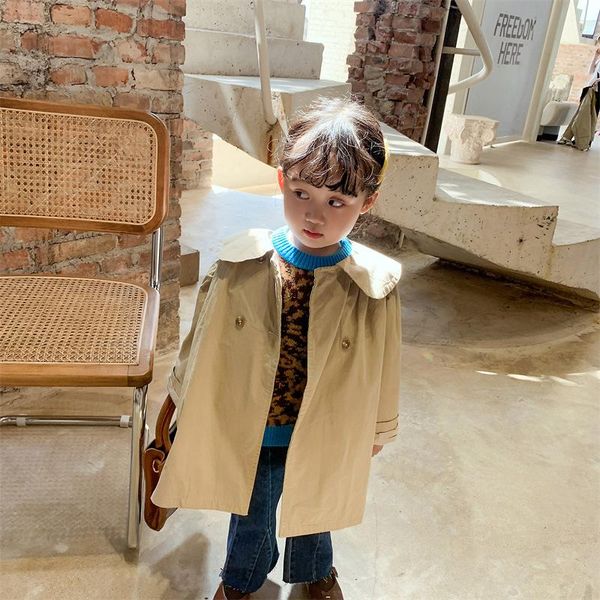 

coat 2021 style girls boys autumn cotton fashion full sleeve kids jacket 1-7 years, Blue;gray