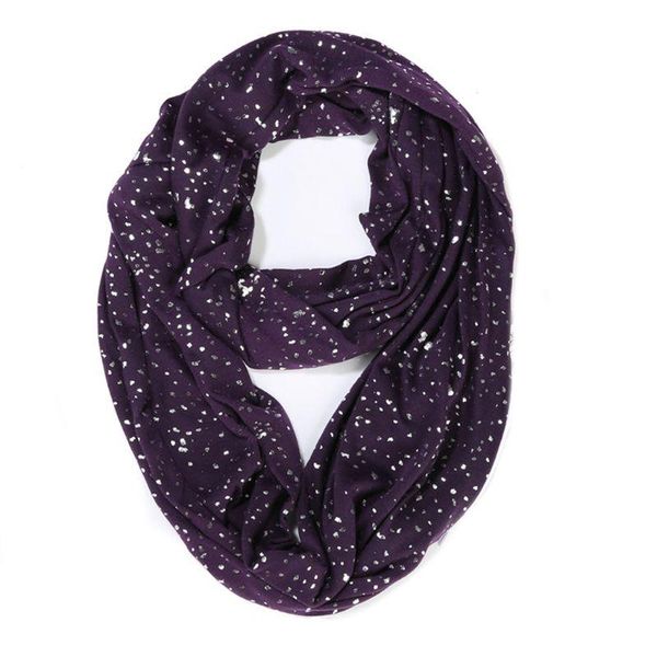 

scarves women winter infinity scarf glitter sequins hidden zipper pocket snood neck wrap, Blue;gray
