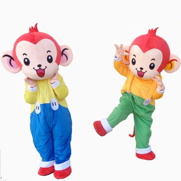 

mascot costumes cute monkey mascot costumes cartoon animal mascot costume fancy dress for halloween party costumes, Red;yellow