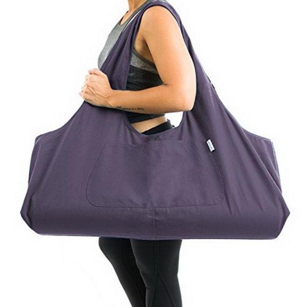 

outdoor bags large yoga mat bag tote sling casual carrier solid open 2 canvas storage interior compartment