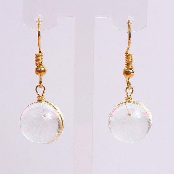 

dangle & chandelier dandelions crystal ball earrings flower women girl xin-, Silver