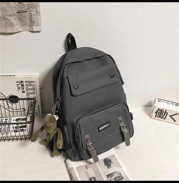 

backpack 3254 2021 large-capacity college style women summer solid color