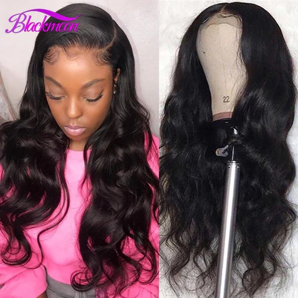 

lace wigs hair body wave frontal for women 4x4 closure wig human medium brown t part middle side remy, Black;brown