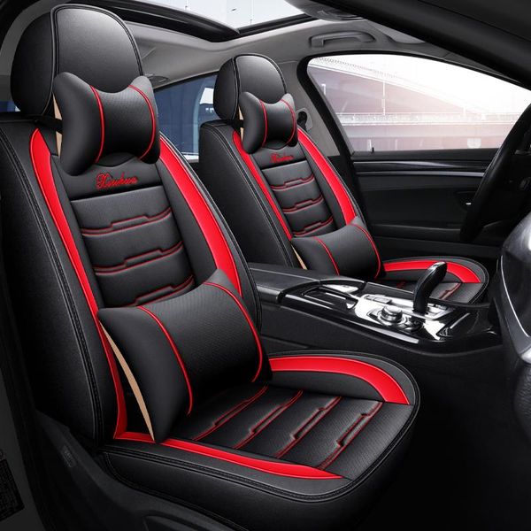 

full coverage eco-leather auto seats covers pu leather car seat for kia morning picanto rio cerato soul seed optima