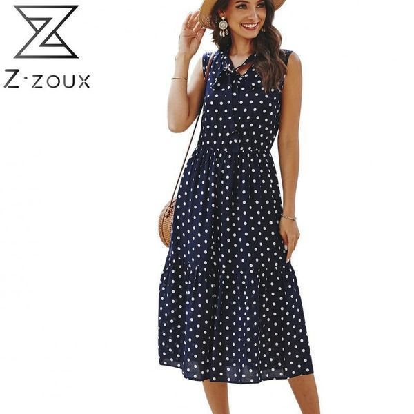 

women dress sleeveless dot vintage dresses pink white plus size long summer clothes fashion 210524, Black;gray