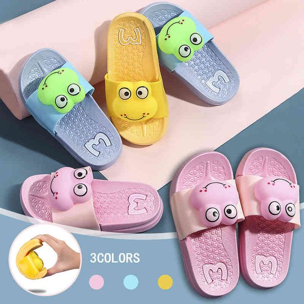 Criança bebê meninos meninas cartoon animal macio e antiderrapante crianças verão flip flop claquette enfant pantufla pantufa g1218