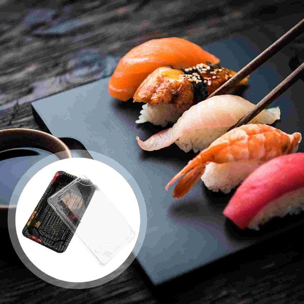 

gift wrap 50 pcs plastic sushi box disposable food storage container bento