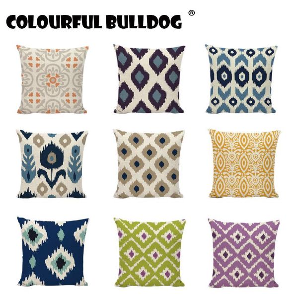 

color geometric mosaics throw cushion cover modern art printed home improvement decorating living room pillow cases cushion/dec