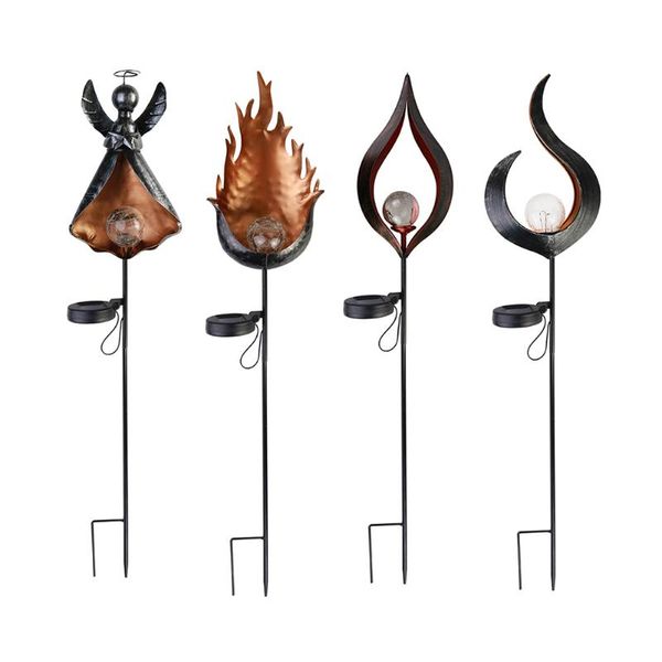 

lawn lamps outdoor landscape lighting garden decor led light energy rechargeable solar ground plug wrought iron floor lamp