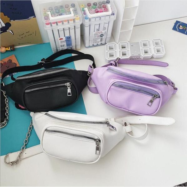 

waist bags 2021 casual women pu packs shoulder belt purse