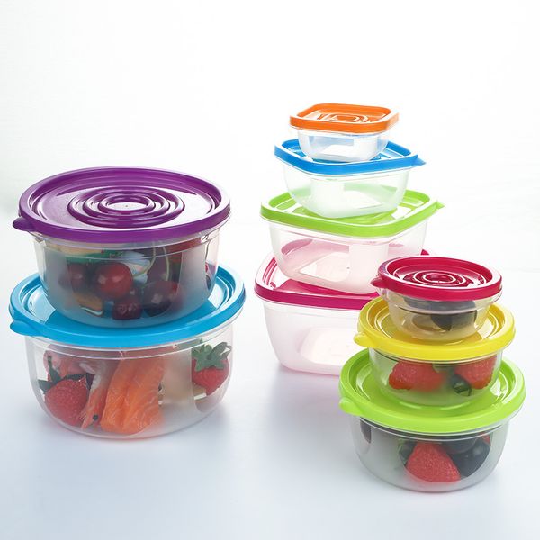 

food storage containers five-piece crisper food box kitchen miscellaneous grains snacks sealed cans
