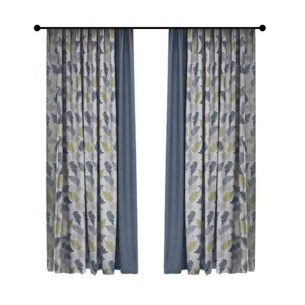 

curtain & drapes simple printed cotton and linen