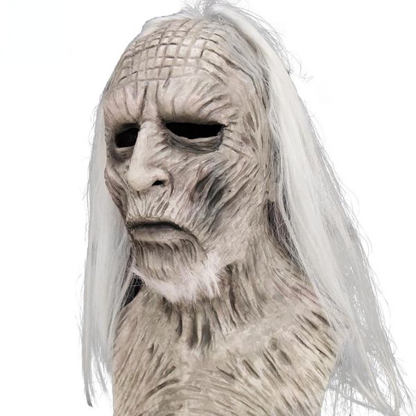 

costume accessories halloween night king latex mask halloween realistic scary cosplay costume latex party mask, Silver