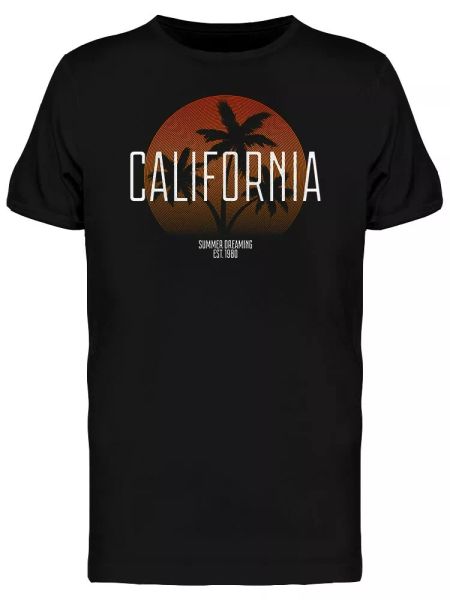 

california typography 1980 men's tee -image by shutterstock, White;black