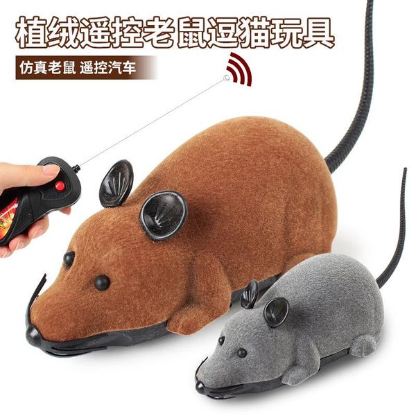 

cat toys z flocking remote controlled mouse teaser toy havo pet rotating electric battery wireless remote-control automobile