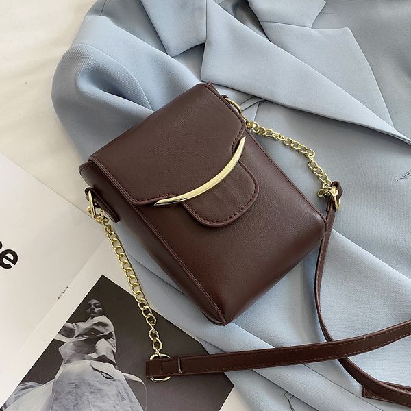 

niche design handbags all-match 2021 new fashion square bag chain messenger bag mobile phone bag shoulder width 14cm