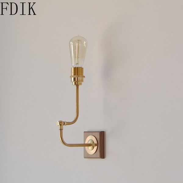 

wall lamp japanese style brass minimalist lamps rotatable led bedroom light fixtures for kitchen bar bedside corridor indoor lighting