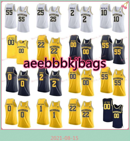 

stitched custom 2 isaiah livers jersey franz wagner 22 bajema 23 brandon johns michigan wolverines college men women youth, Black