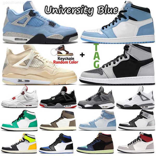 

sail 4 4s university blue sneakers shoes 1 1s shadow 2.0 bred silver toe tie dye twist unc sports women mens trainers