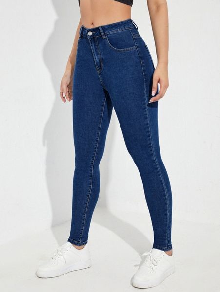 

solid skinny jeans y2qc#, Blue