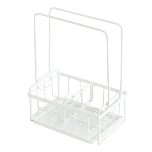 

hooks & rails 1pc home drain sponge holder kitchen storage rack rag (white)