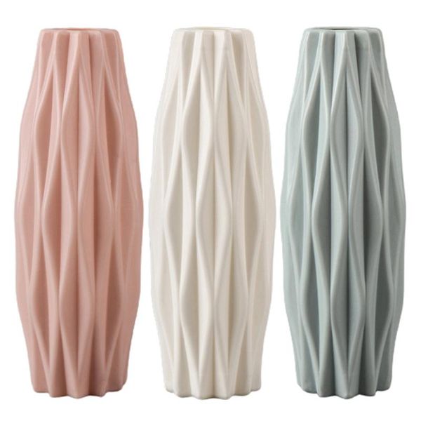 

flower vase white imitation ceramic pot decoration home plastic vases