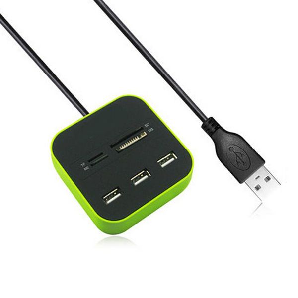

hubs all in 1 combo hub usb 2.0 3 ports card reader for sd mmc m2 ms pro duo
