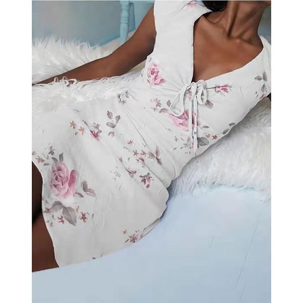 

casual dresses floral pencil dress womens fashion v-neckline sheath mini women streetwear bodycon party, Black;gray