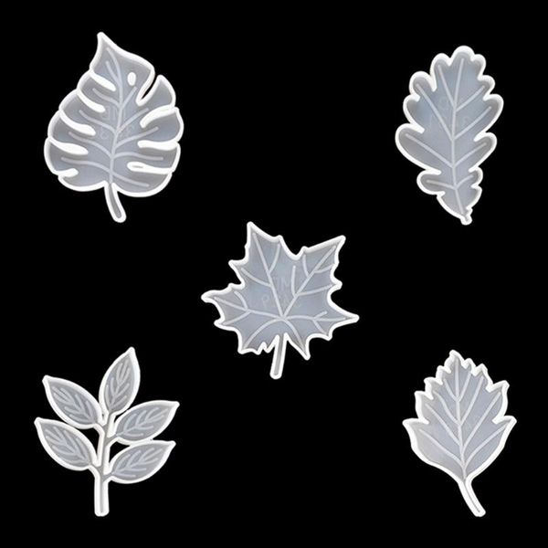 

mats & pads 5pcs leaf base silicone mold resin craft casting epoxy jewelry pendant
